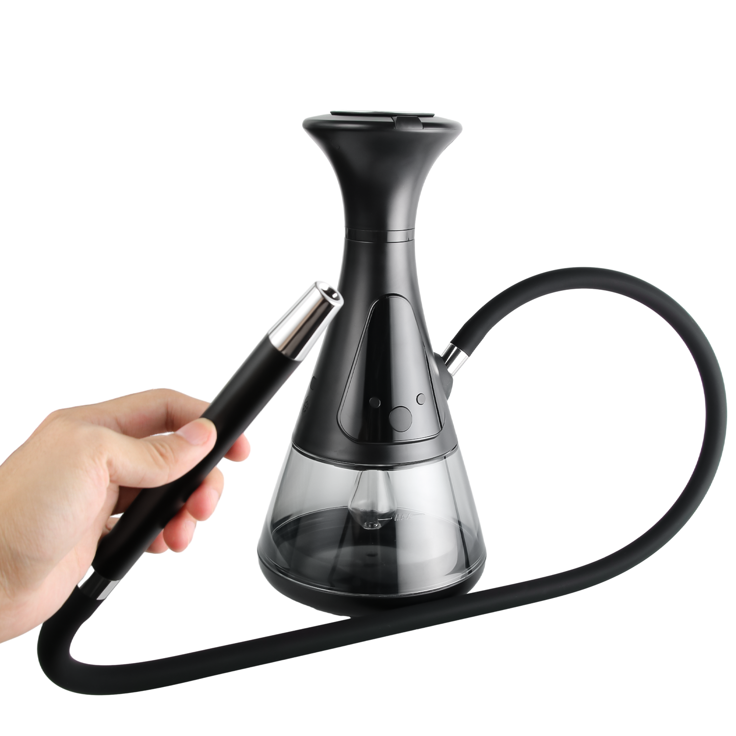 LONGMADA ELECTRON HOOKAH SHISHA WITH LED LIGHT ELECTRICALLY HEATED TOBACCO OIL PASTE TOUCH SCREEN ELECTRONIC