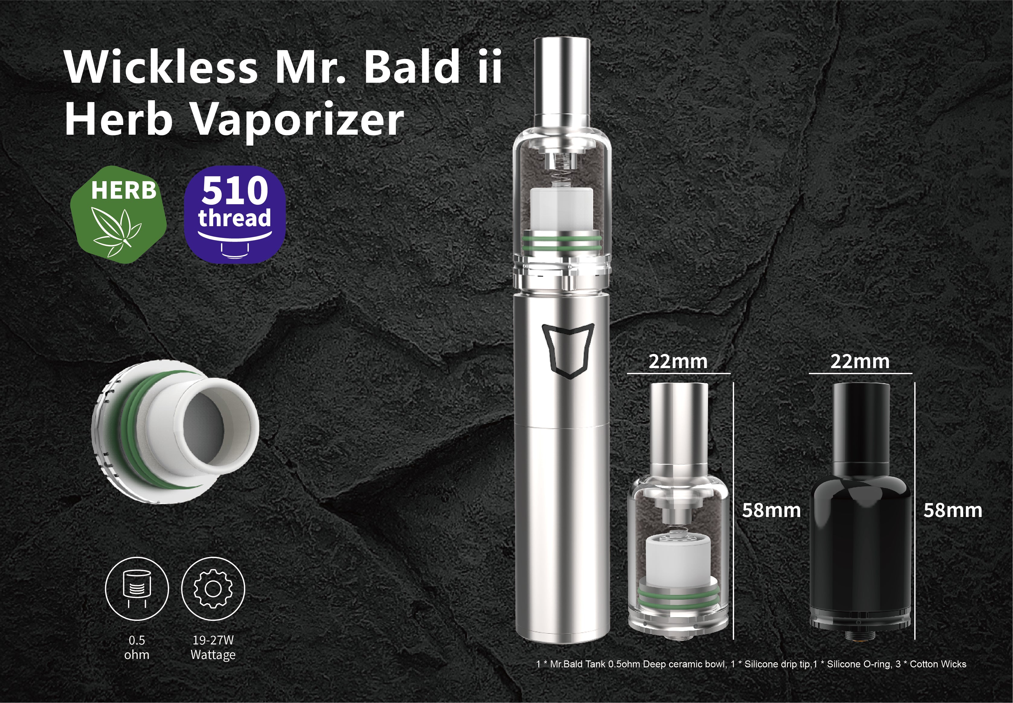 Exploring the Longmada Mr Bald 2 Vape Kit: A Versatile Choice for Wax and Dry Herb Enthusiasts