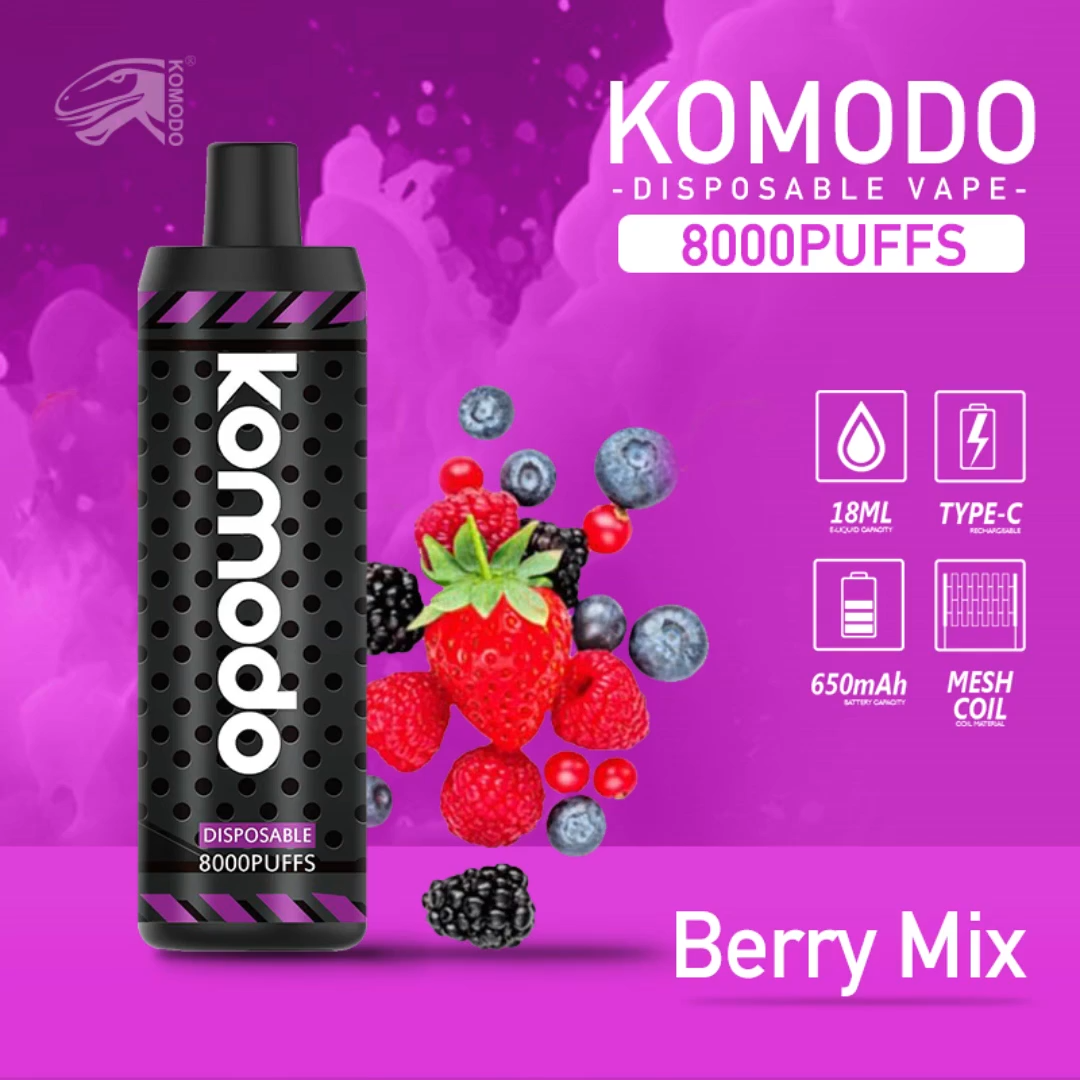 Komodo 8000 Puffs Disposable Vape Kit: Style and Performance in Every Puff