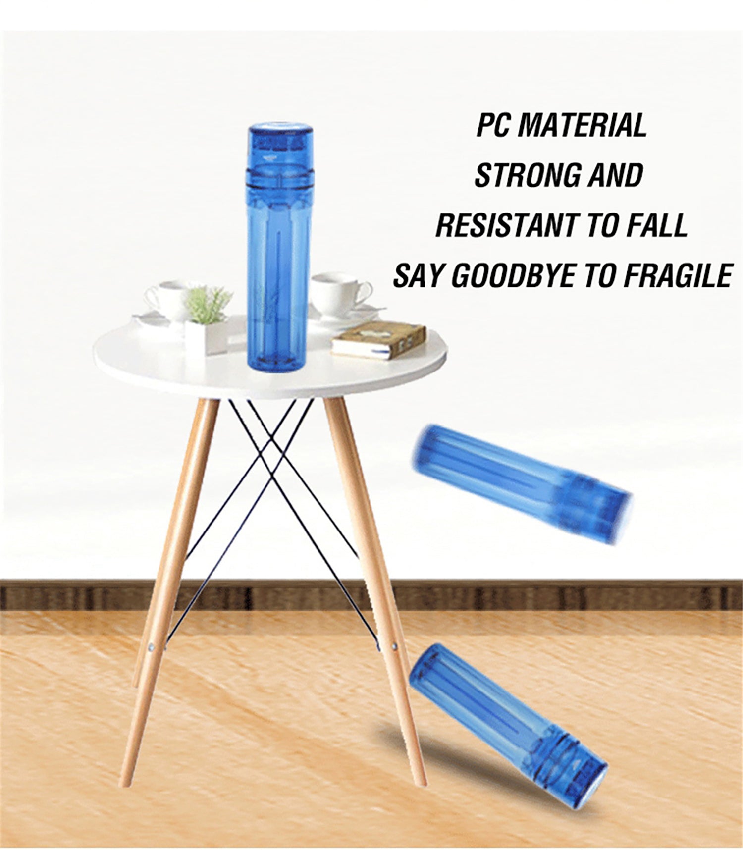 Longmada Plastic Manual Grinder for Tobacco, Blue (1 Pcs)