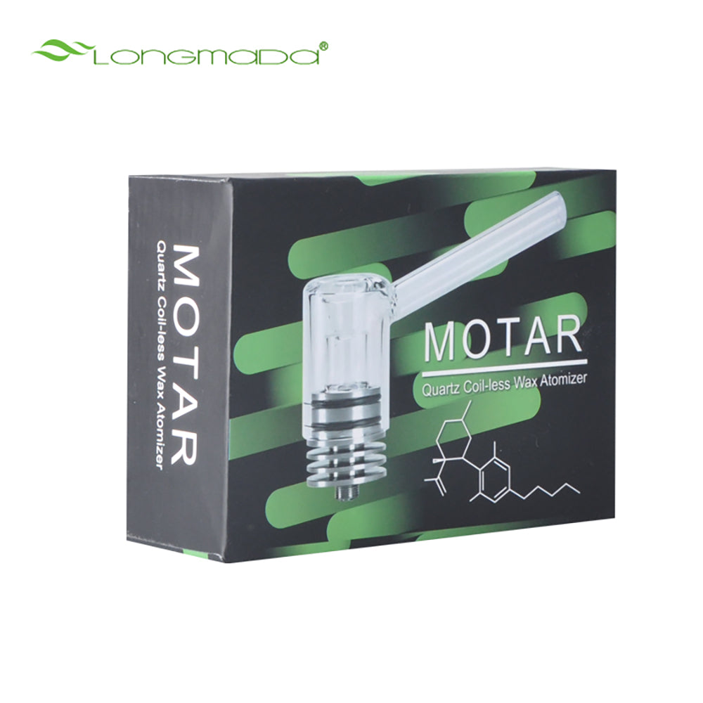 LONGMADA Motar 1 Atomizer, Glass Mouthpiece With Vaporizor for Wax and Herb (2 Pcs)