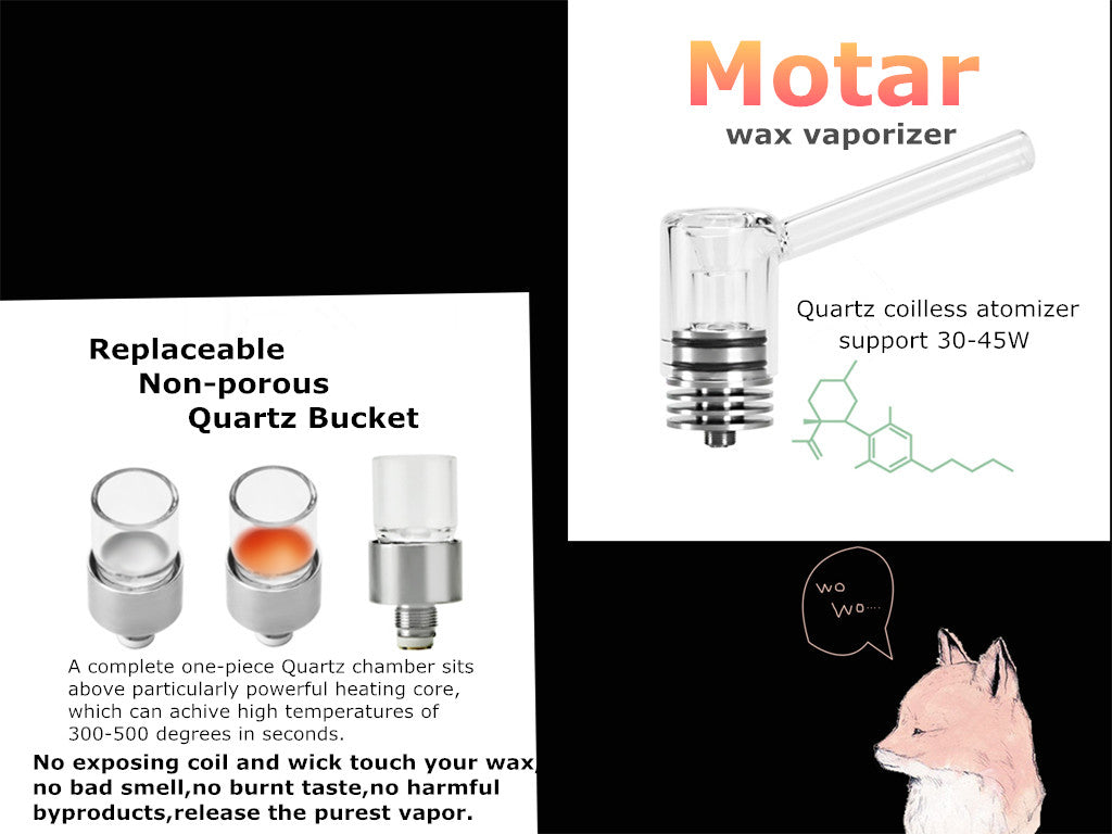 LONGMADA Motar 1 Atomizer, Glass Mouthpiece With Vaporizor for Wax and Herb (1 Pcs)