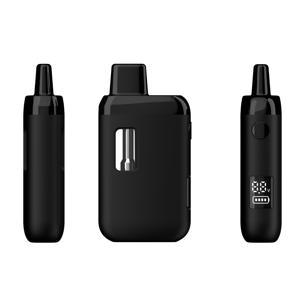 Longmada 3mL CBD Vape with Smart Screen Display, Black (5 Pcs)