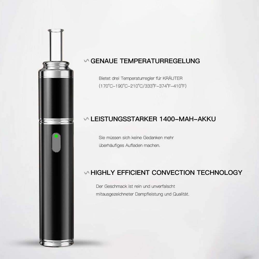 ABLOOM - Dry Herb Vaporizer Compact Vape Pen with Glass Chamber | 1 Pcs