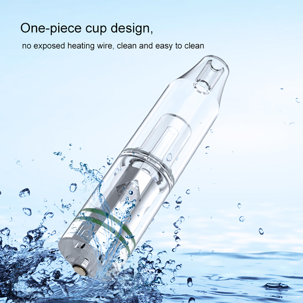 LONGMADA Crystal Atomizer, Glass Mouthpiece With Vaporizor For Wax And Herb (1 Pcs)